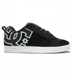 Basket DC Shoes Court Graffik Femme Noir Vert | HMQW-08693