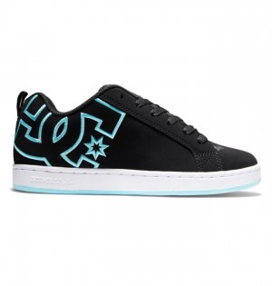 Basket DC Shoes Court Graffik Femme Noir Bleu | HQCT-83970