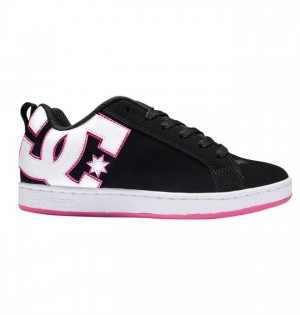 Basket DC Shoes Court Graffik Femme Noir Rose Rose | ZEUI-97251