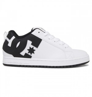 Basket DC Shoes Court Graffik Homme Blanche Noir Noir | GDMI-98231
