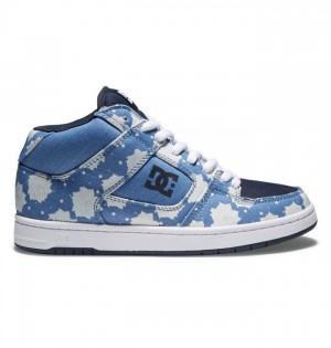 Basket DC Shoes Manteca 4 MID Mid-Top Femme Bleu Foncé | OFRY-48702