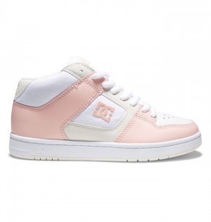 Basket DC Shoes Manteca 4 MID Mid-Top Femme Blanche Rose | YCRP-94281