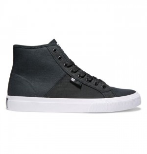 Basket DC Shoes Manual HI Canvas High-Top RIPSTOP Homme Noir | GDEB-63419
