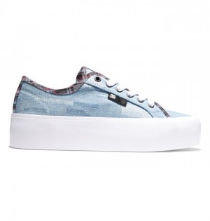 Basket DC Shoes Manual Platform Femme Bleu Foncé | GLVU-10529