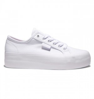Basket DC Shoes Manual Platform Femme Blanche Blanche | JPLI-30185