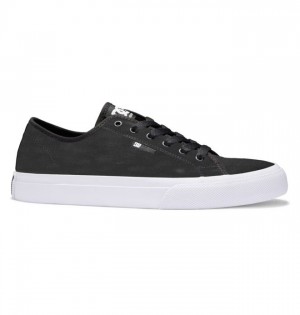 Basket DC Shoes Manual SE Canvas Homme Noir Blanche Noir | MPVJ-81403