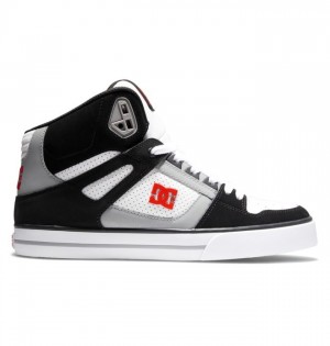 Basket DC Shoes Pure High-Top Homme Noir Blanche Rouge | DZNA-79624