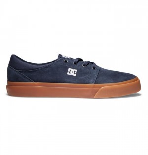 Basket DC Shoes Trase Suede Homme Bleu Marine | DPAM-07518