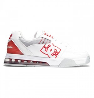 Basket DC Shoes Versatile Homme Blanche Grise Rouge | KLCZ-79342