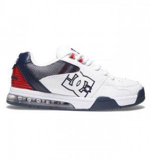 Basket DC Shoes Versatile Homme Blanche Rouge Bleu | RMGA-60285