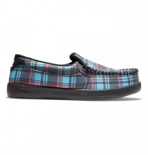 Basket DC Shoes Villain Slip On Femme Bleu | HBUX-05289
