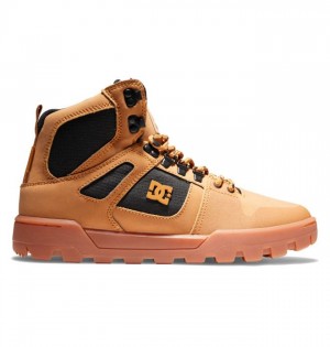 Botte Hiver DC Shoes Pure High-Top Water-Resistant Winter Boots Homme Marron Noir | JYFV-31450