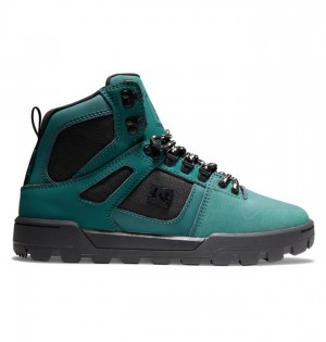 Botte Hiver DC Shoes Pure High-Top Water-Resistant Winter Boots Homme Vert Foncé | NRIQ-20346