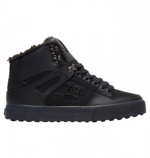 Botte Hiver DC Shoes Pure High-Top Winter Homme Noir Noir Noir | GQJN-49351