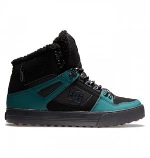 Botte Hiver DC Shoes Pure High-Top Winter Homme Noir Noir Vert | CUJZ-54723