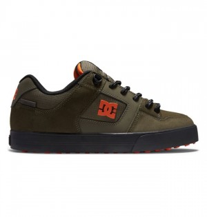 Botte Hiver DC Shoes Pure Winterized Skate Homme Vert Olive Orange | MJHL-04953