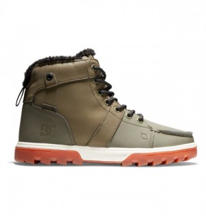Botte Hiver DC Shoes Woodland Boots Winter Boots Homme Vert Olive Clair | ONHD-34916