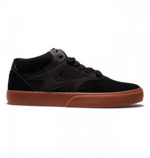Chaussure Skate DC Shoes Kalis Vulc MID Mid-Top Homme Noir Noir | BMDS-37912