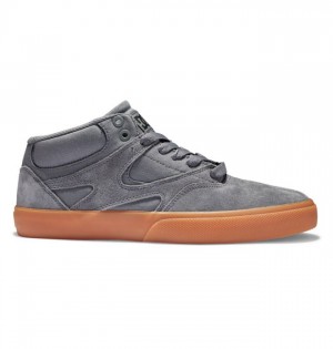 Chaussure Skate DC Shoes Kalis Vulc MID Mid-Top Homme Grise | BPZO-81047