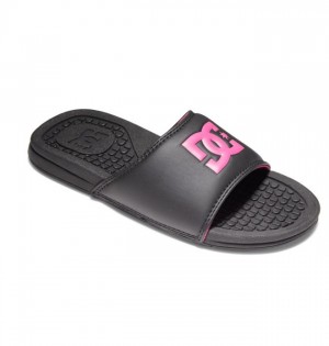 Claquette DC Shoes Bolsa Sandals Femme Noir Rose | ZHJC-23971