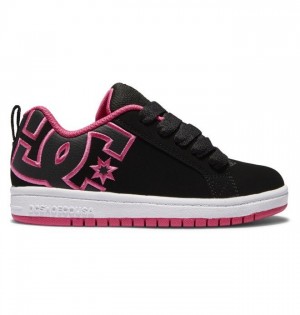 Court Graffik DC Shoes Court Graffik Enfant Noir Rose | VGYI-26097