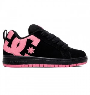 Court Graffik DC Shoes Court Graffik Enfant Noir Rose | FJYO-63051