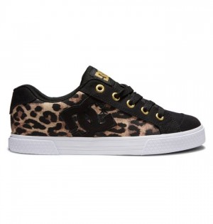 Essentials DC Shoes Chelsea Femme Noir Leopard | DMPN-02479