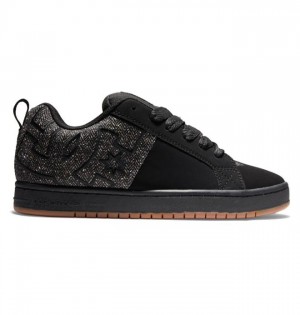 Essentials DC Shoes Court Graffik Homme Noir Noir | SXJO-23816