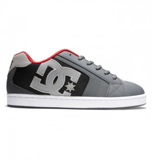 Essentials DC Shoes Net Homme Grise Noir Rouge | COVE-50271