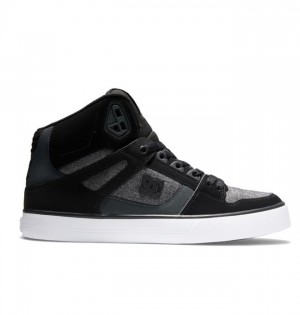 Essentials DC Shoes Pure High-Top Homme Noir Noir | ZCXB-20478