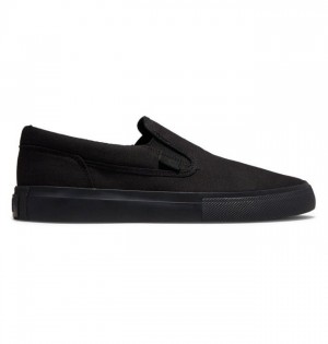 Mocassin DC Shoes Manual Slip-On Homme Noir Noir Noir | FMUP-63954