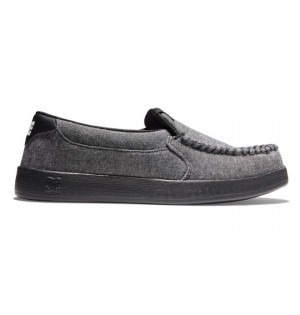 Mocassin DC Shoes Villain Slip-On Homme Noir | WXNK-72549