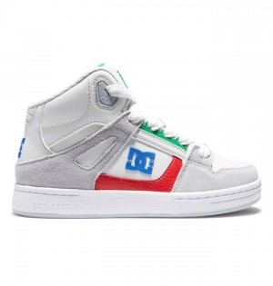 Pure DC Shoes Pure High-Top Enfant Grise Grise Vert | YNHK-24718