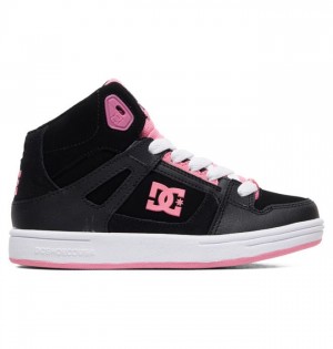 Pure DC Shoes Pure High-Top Enfant Noir Rose | AIVL-83675