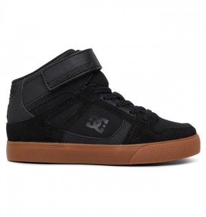 Pure DC Shoes Pure High Elastic Lace High-Top Enfant Noir | QBIN-79381